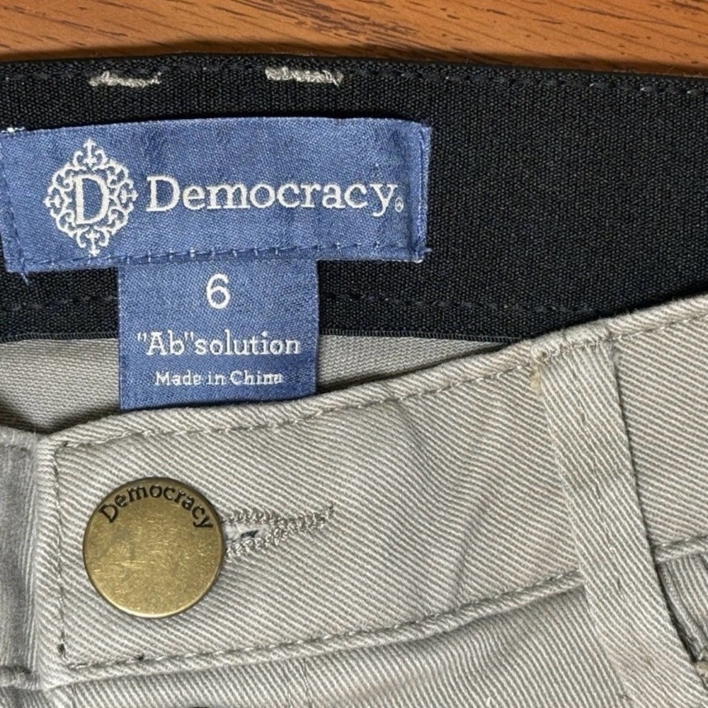 Democracy Ab Solution Equality Skinny Pants Taupe Gray Stretch Size 6 29x28 - Picture 8 of 8